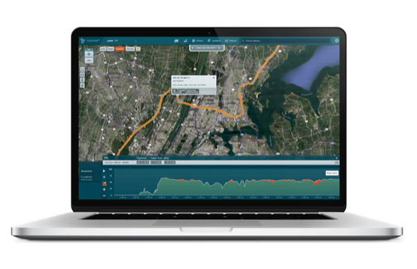 GTS Fleet live tracking dashboard showing real-time vehicle positions on a map